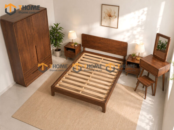 Bộ Sưu Tập Phòng Ngủ Số 02 Gỗ Sồi Tự Nhiên Hiroshima TKPN-02SN