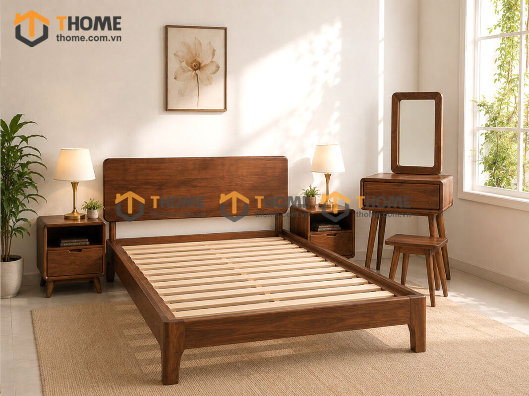 Bộ Sưu Tập Phòng Ngủ Số 02 Gỗ Sồi Tự Nhiên TKPN-02SN