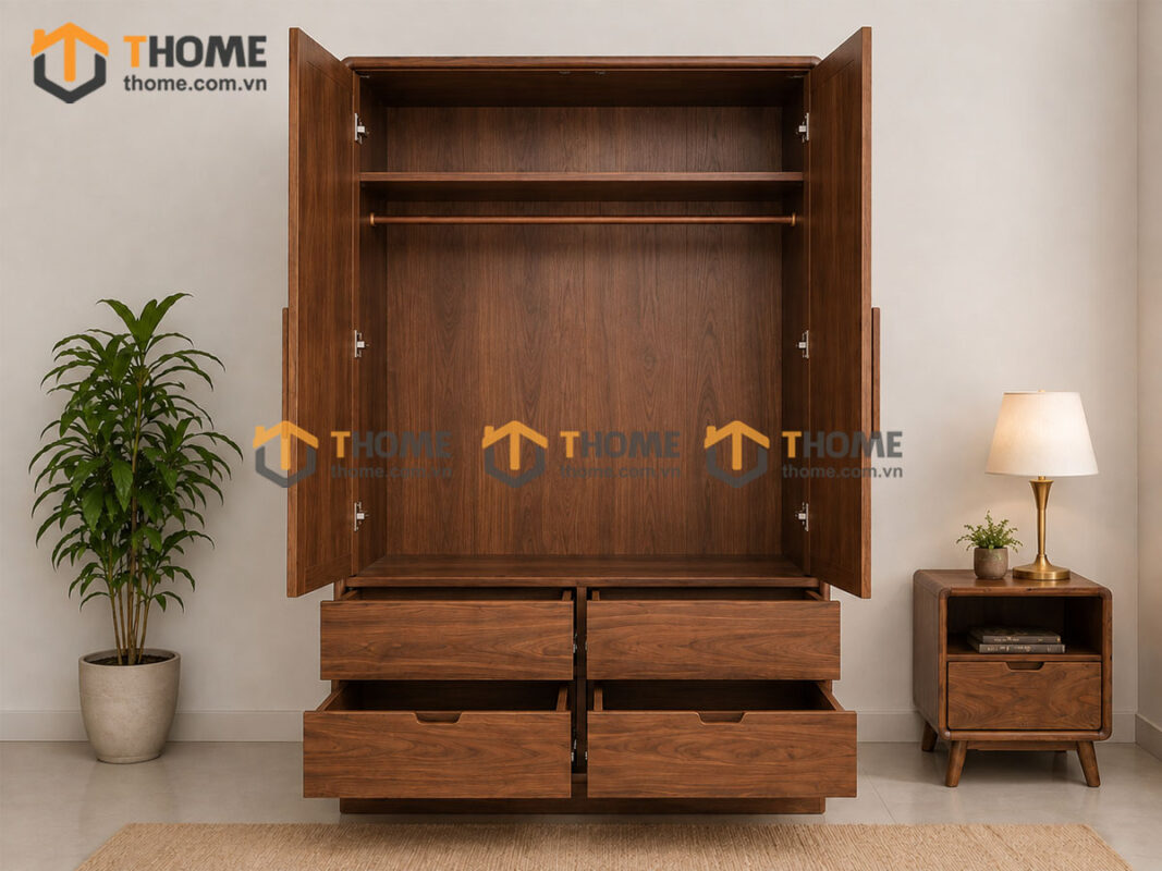 Bộ Sưu Tập Phòng Ngủ Số 02 Gỗ Sồi Tự Nhiên TKPN-02SN