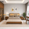 Bộ Phòng Ngủ Số 03 Gỗ Sồi Tự Nhiên Giường Mama Đầu Nệm TKPN-03SN