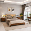 Bộ Phòng Ngủ Số 03 Gỗ Sồi Tự Nhiên Giường Mama Đầu Nệm TKPN-03SN