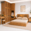 Bộ Phòng Ngủ Số 05 Gỗ Sồi Tự Nhiên Giường Nate Kín Chân TKPN-05SN