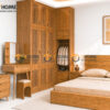 Bộ Phòng Ngủ Số 05 Gỗ Sồi Tự Nhiên Giường Nate Kín Chân TKPN-05SN