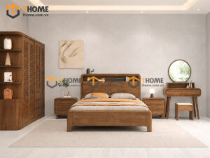 Bộ Phòng Ngủ Số 11 Gỗ Sồi Tự Nhiên Giường Toto TKPN-11SN