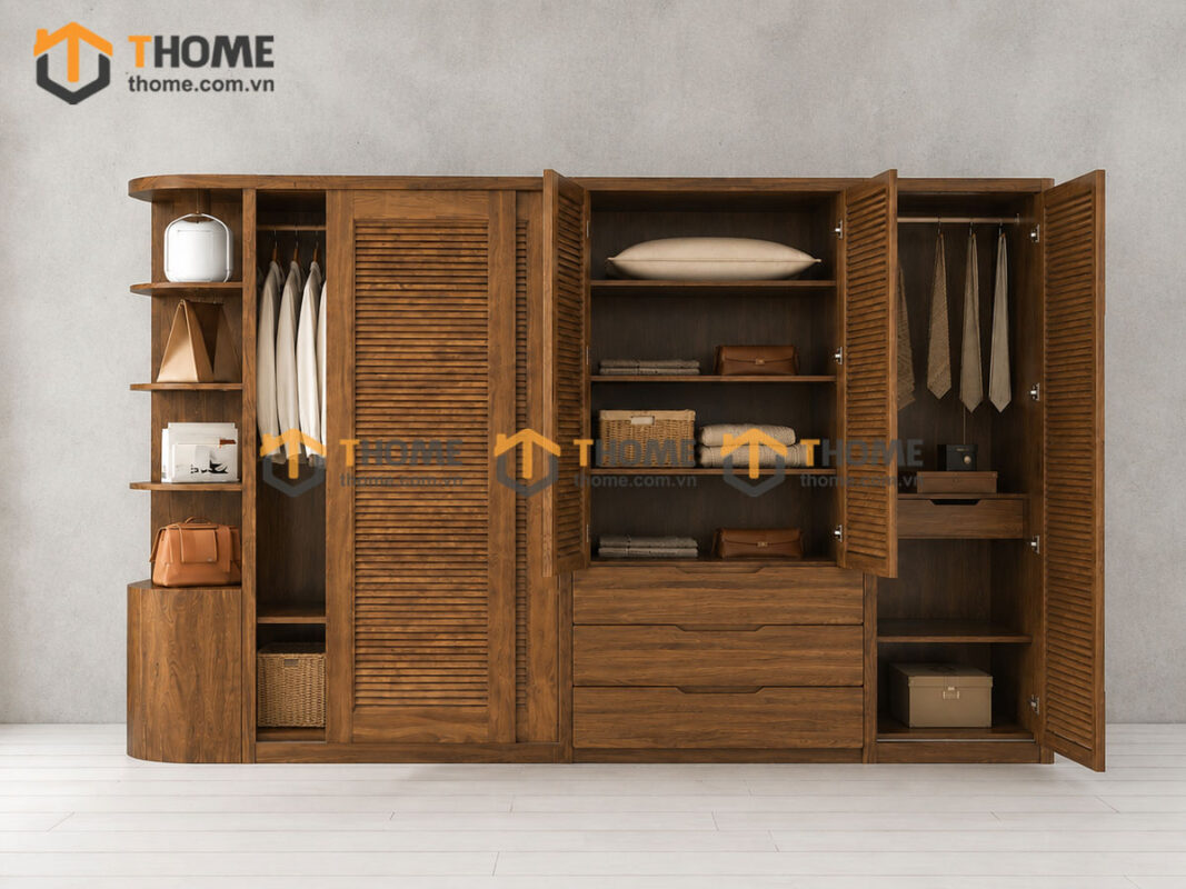 Bộ Phòng Ngủ Số 11 Gỗ Sồi Tự Nhiên Giường Toto TKPN-11SN