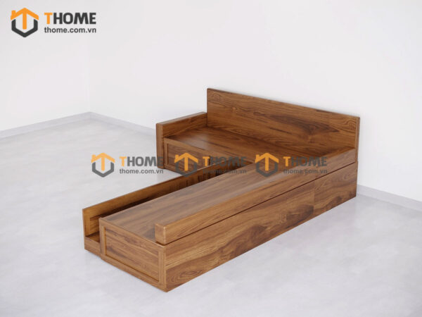 Sofa Cuba Gỗ Sồi Tự Nhiên Có Hộc Kéo Hình Hộp Không Nệm SFĐ-25SN