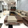 Sofa Góc Hamilton Gỗ Óc Chó Tự Nhiên Chân Chéo SFĐ-27OC