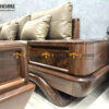 Sofa Góc Hamilton Gỗ Óc Chó Tự Nhiên Chân Chéo SFĐ-27OC