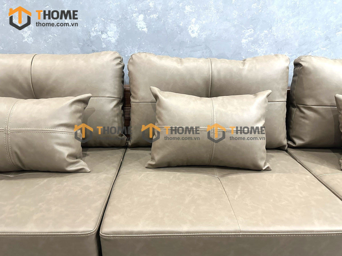 Sofa Góc Hamilton Gỗ Óc Chó Tự Nhiên Chân Chéo SFĐ-27OC