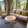 Sofa Queen Gỗ Sồi Tự Nhiên 4 Món Màu Tự Nhiên 2.15m SFT-26SN