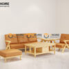 Sofa Vex Gỗ Sồi Tự Nhiên 5 Món Màu Tự Nhiên 2.0m SFT-30SN