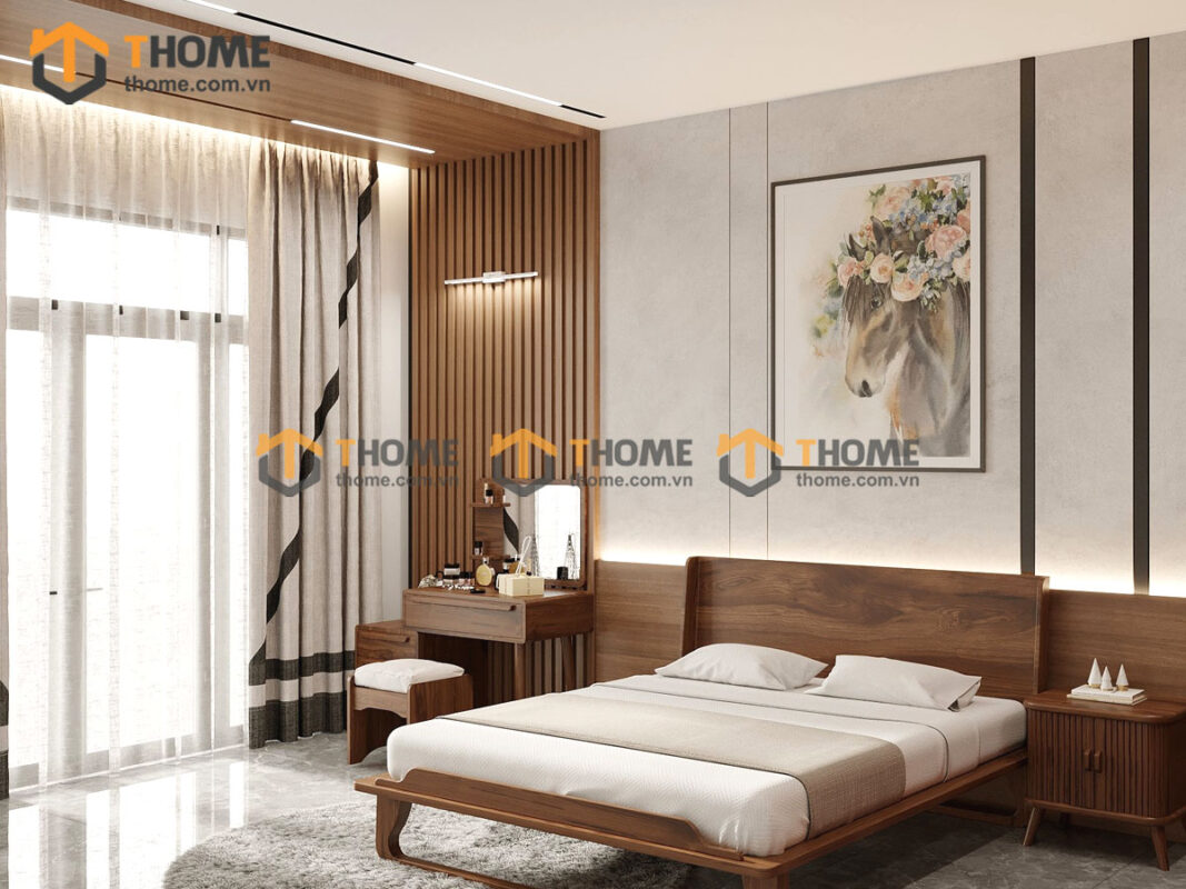 Tủ áo gỗ sồi tự nhiên thiết kế 16 TA-26SN