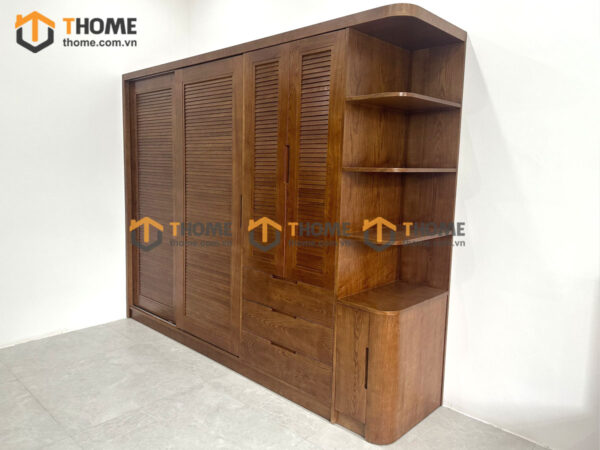 Tủ áo gỗ sồi tự nhiên thiết kế 18 TA-28SN