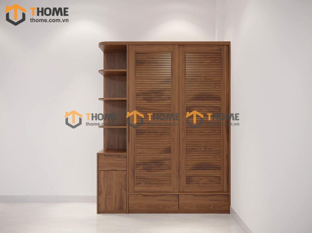 Tủ áo gỗ sồi tự nhiên thiết kế 20 TA-30SN