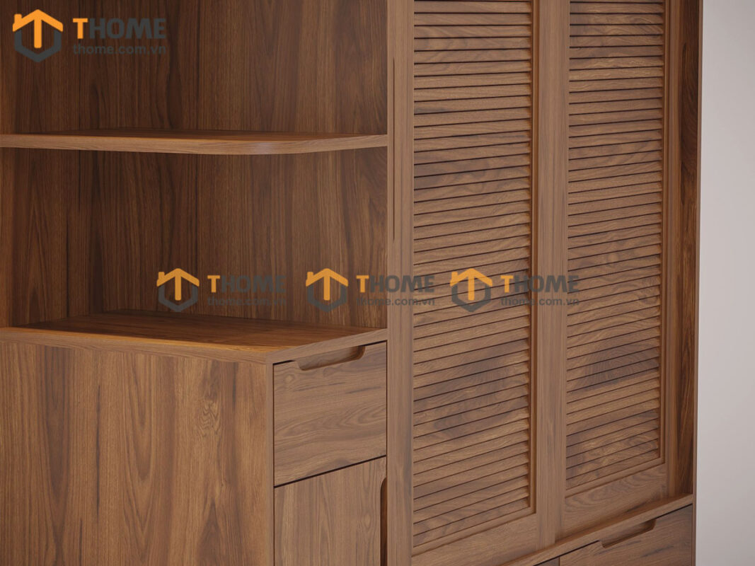 Tủ áo gỗ sồi tự nhiên thiết kế 20 TA-30SN