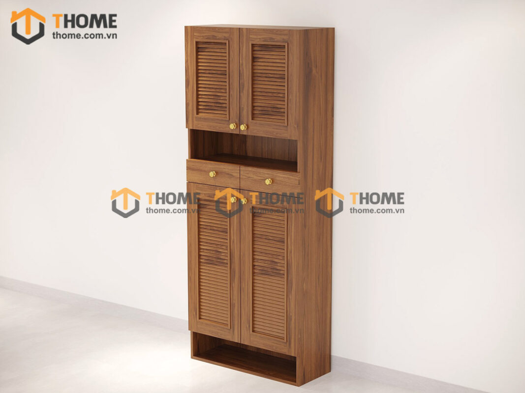 Tủ Giày Gỗ Sồi Tự Nhiên 4 Cánh Mở TG-16SN