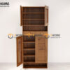 Tủ Giày Gỗ Sồi Tự Nhiên 4 Cánh Mở TG-16SN