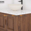 Tủ Lavabo Gỗ Sồi Tự Nhiên Treo Tường 4 Cánh Mở TL-03SN