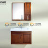 Tủ Lavabo Gỗ Sồi Tự Nhiên Treo Tường 4 Cánh Mở TL-04SN