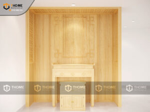 Tủ Thờ Gỗ Sồi Tự Nhiên Số 01 Nhiều Kích Thước Phong Thủy TT-04SN