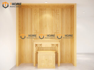 Tủ Thờ Gỗ Sồi Tự Nhiên Số 03 Nhiều Kích Thước Phong Thủy TT-06SN