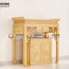Tủ Thờ Gỗ Sồi Tự Nhiên Số 03 Nhiều Kích Thước Phong Thủy TT-06SN