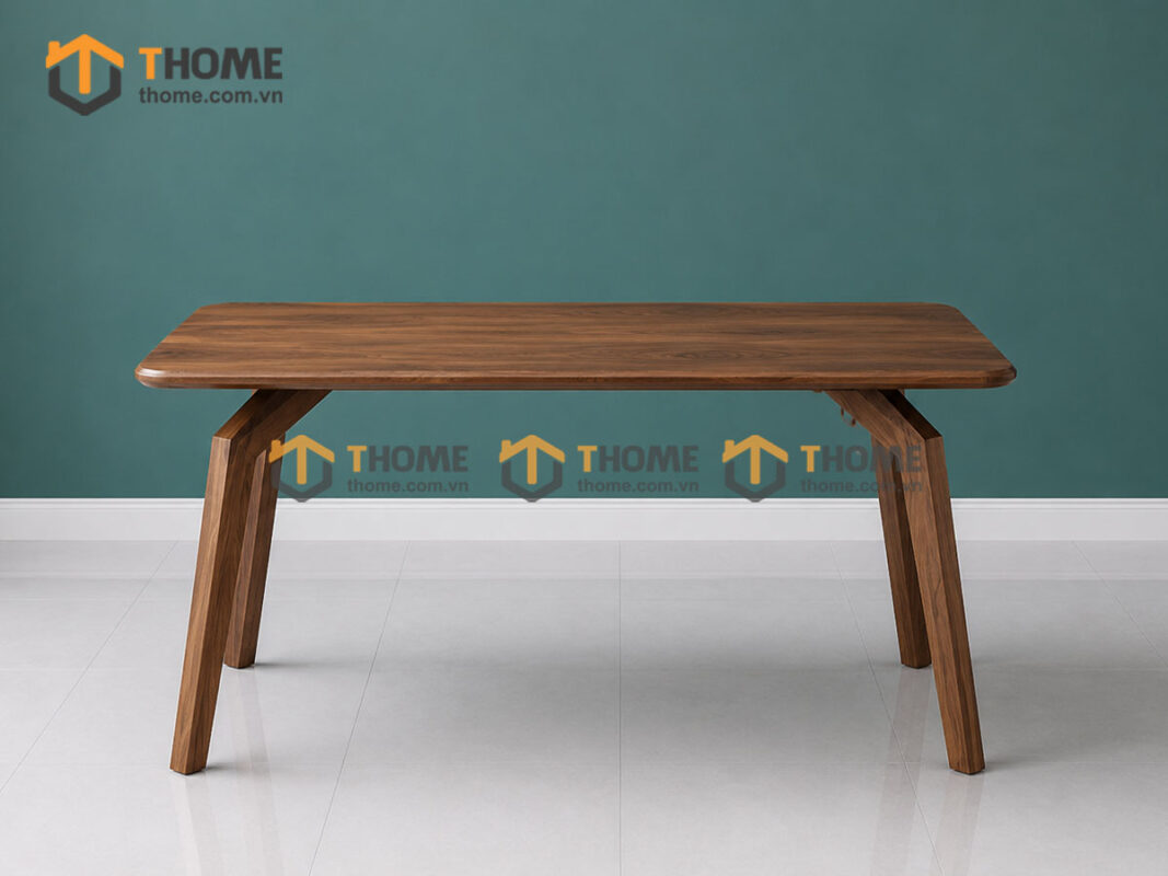 Bàn Ăn Gỗ Sồi Tự Nhiên Sunrsie Chân Nhện Màu Óc Chó BAMG-29SN