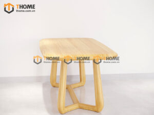 Bàn ăn gỗ sồi tự nhiên Cleo quả lê màu tự nhiên BAMG-30SN