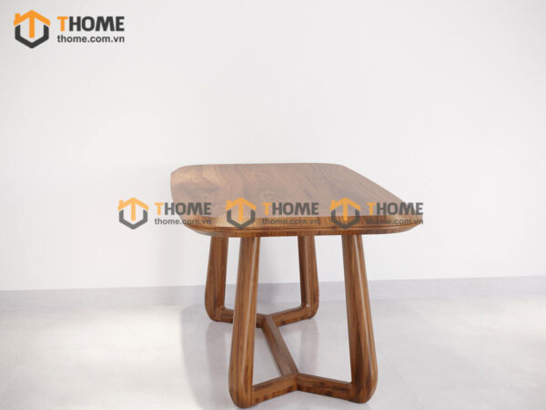 Bàn ăn gỗ sồi tự nhiên Cleo quả lê màu óc chó BAMG-31SN