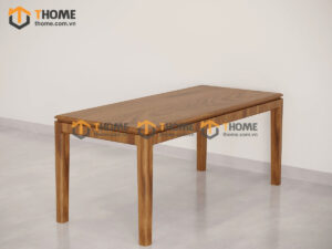 Bàn ăn gỗ sồi tự nhiên Lux màu óc chó BAMG-26SN