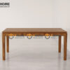 Bàn ăn gỗ sồi tự nhiên Lux màu óc chó BAMG-26SN