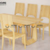 Bàn ăn gỗ sồi tự nhiên OP màu tự nhiên BAMG-28SN