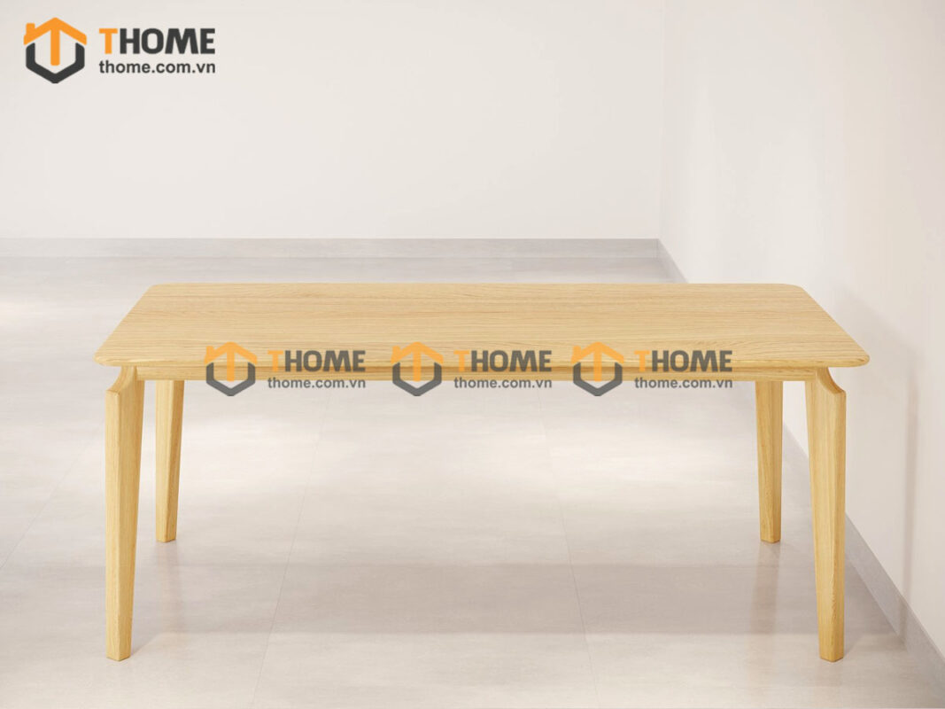 Bàn ăn gỗ sồi tự nhiên OP màu tự nhiên BAMG-24SN