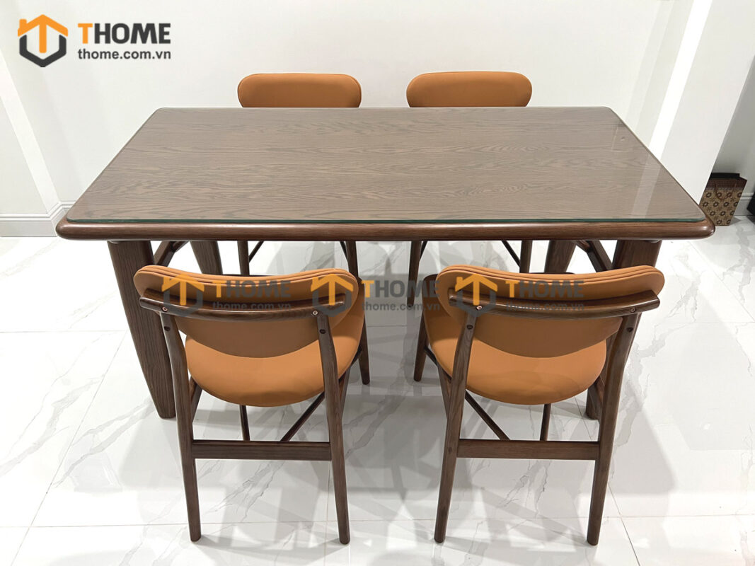 Bộ Bàn Ăn Luca 4 Ghế (Nhiều Mẫu Ghế) Gỗ Sồi Tự Nhiên BBA4-21SN