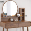 Bàn Trang Điểm Gỗ Sồi Tự Nhiên Nova Kệ Hộp Đứng BTD-15SN