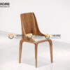 Ghế ăn gỗ sồi tự nhiên mặt nệm Cleo màu óc chó GHEMN-47SN