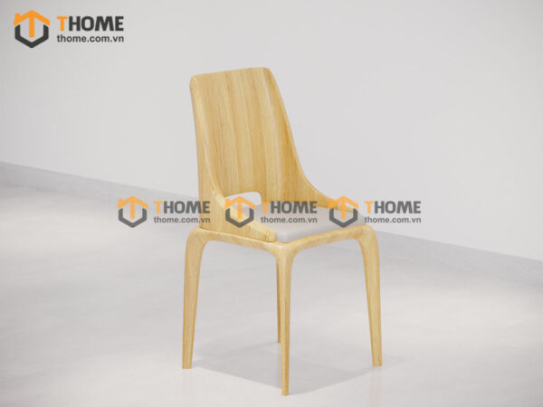 Ghế ăn gỗ sồi tự nhiên mặt nệm Cleo màu tự nhiên GHEMN-46SN