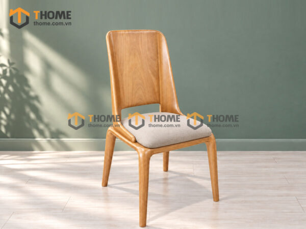 Ghế Ăn Gỗ Sồi Tự Nhiên Mặt Nệm Cleo Màu Tự Nhiên GHEMN-46SN