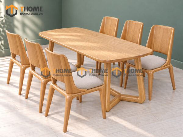 Ghế Ăn Gỗ Sồi Tự Nhiên Mặt Nệm Cleo Màu Tự Nhiên GHEMN-46SN
