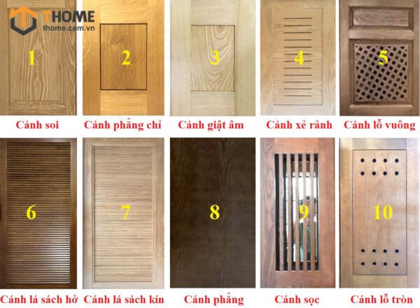 Mẫu Cánh Tủ Bếp Kín Gỗ Sồi Tự Nhiên CANHTU-08BEP