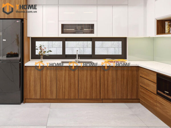 Mẫu Cánh Tủ Bếp Kín Gỗ Sồi Tự Nhiên CANHTU-08BEP