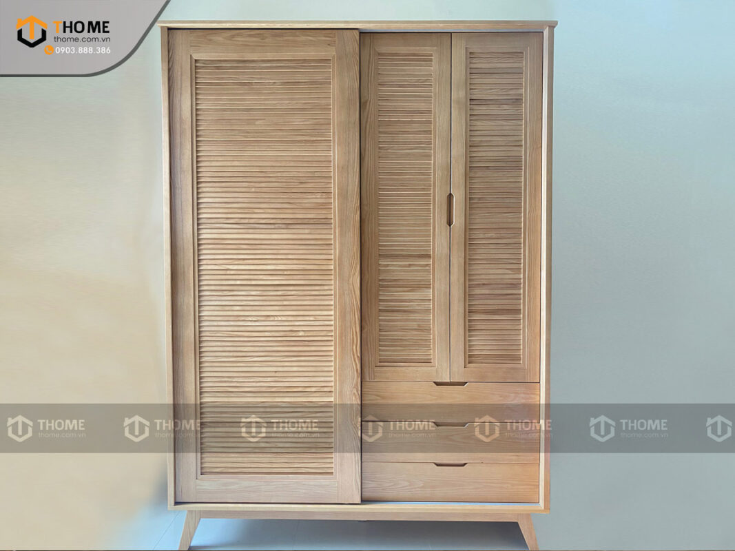 Mẫu Cánh Tủ Bếp Soi Gỗ Sồi Tự Nhiên CANHTU-07BEP