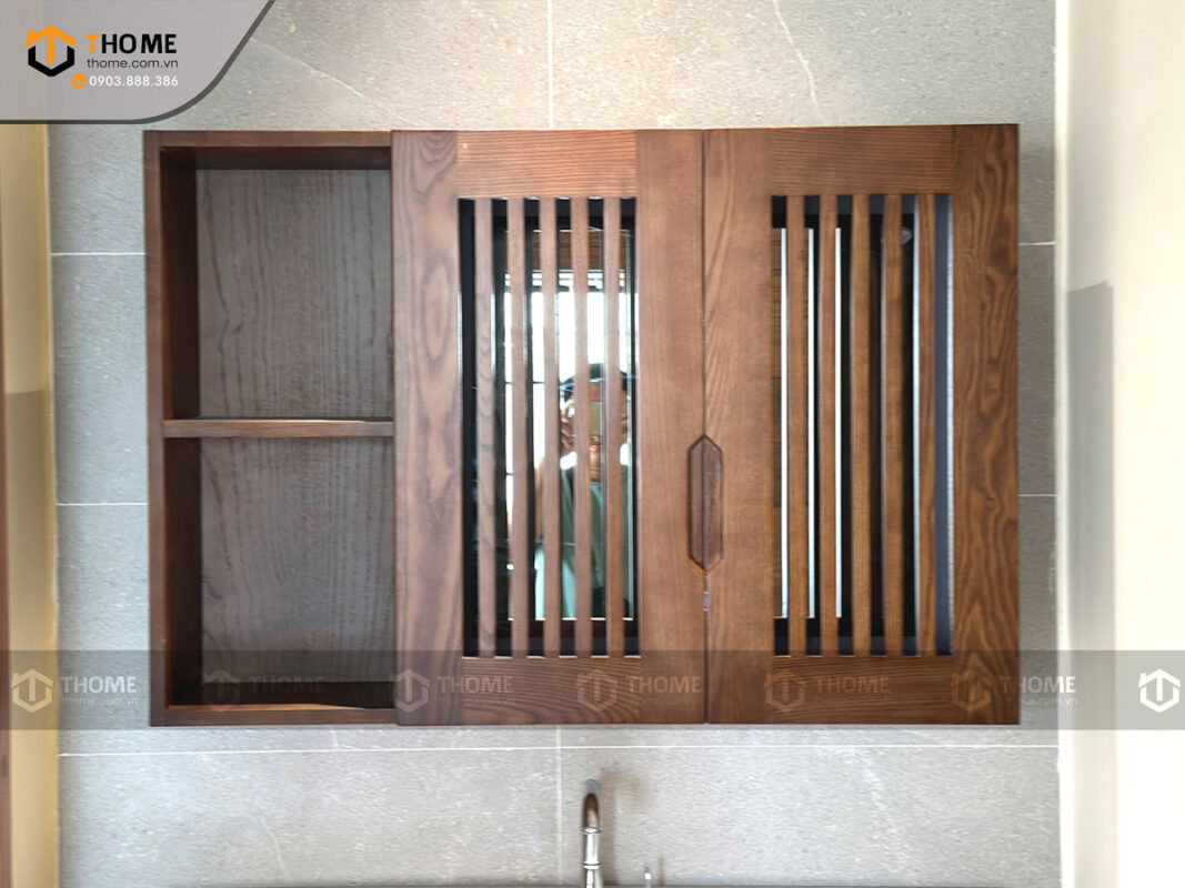 Mẫu Cánh Tủ Bếp Sọc Gỗ Sồi Tự Nhiên CANHTU-09BEP