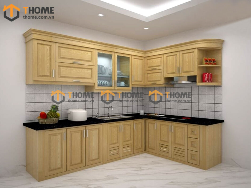 Mẫu Cánh Tủ Bếp Soi Gỗ Sồi Tự Nhiên CANHTU-01BEP