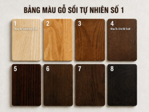Màu Catalogue Pu Gỗ Sồi Tự Nhiên MAUGO-04SN