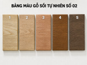 Màu Catalogue Pu Gỗ Sồi Tự Nhiên MAUGO-04SN