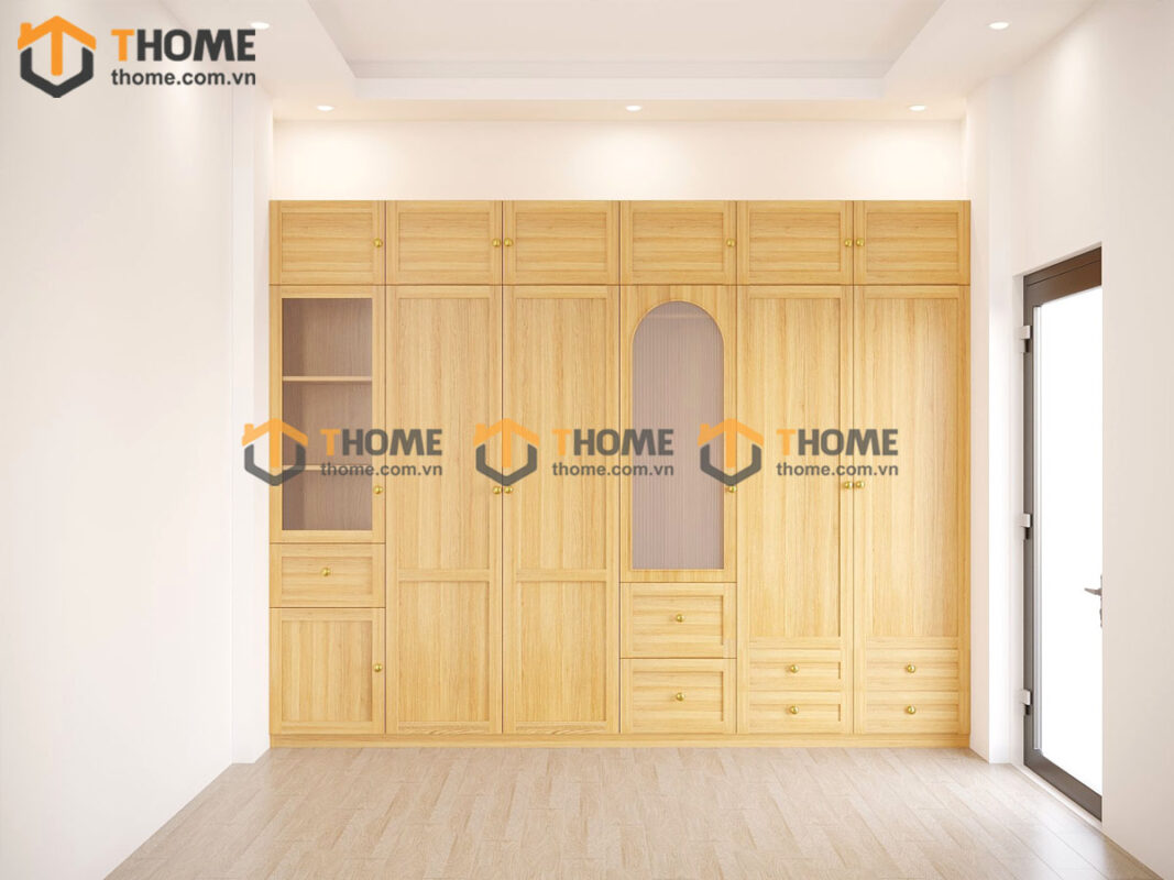 Tủ áo gỗ sồi tự nhiên thiết kế 21 TA-31SN