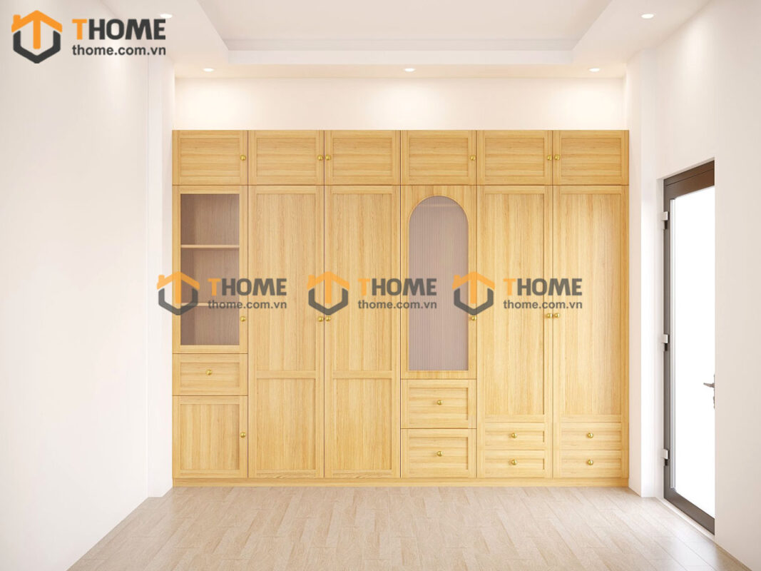 Tủ áo gỗ sồi tự nhiên thiết kế 21 TA-31SN