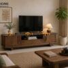 Tủ Tivi Gỗ Sồi Tự Nhiên 2 Cánh Chạy Hoa Văn Tròn TTV-29SN