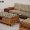 Sofa Gỗ Sồi Tự Nhiên Chân Đùi Gà 4 Món Màu Óc Chó SFĐ-31SN